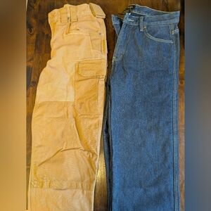 Stanley Men's Dual-Tone Blue and Tan Relaxed Jeans